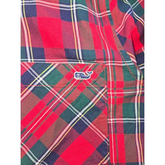 Vineyard Vines Womens Red Plaid Long Sleeve Shirt 10 - Picture 6 of 7